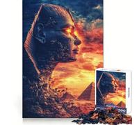 Puzzle "L'occhio infuocato dell'Egitto" per ragazzi, 1000 pezzi, gioco cognitivo, hobby tranquillo, bordo premium, regalo di Natale 38x52cm