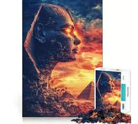 Puzzle "L'occhio infuocato dell'Egitto" per ragazzi, 1000 pezzi, gioco cognitivo, hobby tranquillo, bordo premium, regalo di Natale 38x52cm