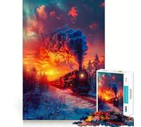 Puzzle Locomotiva Retro da 1000 pezzi per adulti, gioco per allenare la mente, morbido e rilassante, da assemblare, un regalo perfetto (38x26cm)