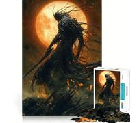Puzzle "L'ombra della luna di sangue" da 1000 pezzi per ragazzi, gioco di logica semplice, svago facile, taglio perfetto, regalo di compleanno 38x52cm