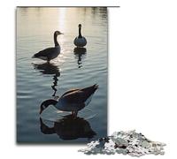 Puzzle L'ombra obliqua delle oche selvatiche 1000 pezzi puzzle in legno per adulti e bambini dai 12 anni in su Puzzle per divertimento in famiglia 1000 pezzi (38x26 cm)
