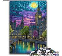 Puzzle Londra di notte 2000 pezzi per adolescenti, modello da assemblare, ideale come regalo per tutta la famiglia, adatto per bambini dai 14 anni in su (70x100cm)