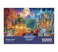 Puzzle Londra Fantasy 1000 Pezzi - torre dell’orologio nella città colorata per adulti e bambini, gioco educativo, 38x26cm