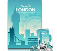 Puzzle Londra Puzzle per adolescenti 1000 pezzi, decorazione da parete unica, regali di compleanno e Natale adatti per bambini di età compresa tra 26x38cm e 14 anni