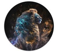 Puzzle "L'orgoglio infinito del leone", 1000 pezzi, puzzle rotondo, ideale come decorazione fai da te e come regalo rompicapo (dimensioni 67,5x67,5 cm).