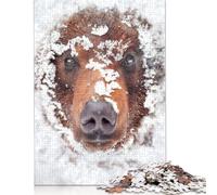 Puzzle L'orso che si nasconde in materiali ecologici, 100% cartone riciclato, per donne e uomini, 1000 pezzi (75x50 cm)