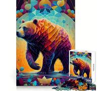 Puzzle "L'orso lento e potente" da 1000 pezzi per adulti, stimola la memoria, ideale per momenti di relax, per comporre immagini e realizzare opere d'arte 38x26cm