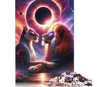 Puzzle "Love at The Eclipse", rompicapo in cartone riciclato al 100% per bambini e adulti dai 12 anni in su, regali per la festa del papà, 1000 pezzi (26x38 cm).