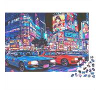 Puzzle Luci Notturne 1000 pezzi Materiale Riciclabile Città sul Canale Gioco Educativo Antistress Genitori-Figli 38x26cm