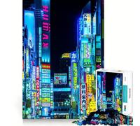 Puzzle "Luci notturne di Tokyo, Giappone" da 1000 pezzi per ragazzi, gioco di abilità mentale, divertimento casual, design elegante da assemblare, regalo 38x52cm