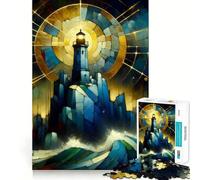 Puzzle luminoso "Guardiani del Mare" per ragazzi, 1000 pezzi, giocattolo divertente e stimolante per il tempo libero, decorazione murale con ritagli trasparenti (50x75cm)