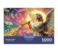 Puzzle luminoso in cartone spesso da 1000 pezzi raffigurante l'angelo della ricchezza per adulti e principianti,antistress,attività per giornate pioggia,divertimento in famiglia, 70x50 cm/1000 pezzi