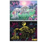 Puzzle Luminoso Unicorni al Chiaro di Luna XXL 100 Pezzi