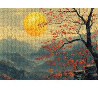 Puzzle luna Albero - Puzzle 1500 Pezzi per Adulti - Puzzles Giochi Rilassamento e Intelligence - Bene Confezionamento in Scatola - Stampa ad Alta Definizione - Puzzles Legno Impegnativi s7h-62