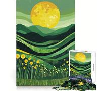 Puzzle "Luna Gialla tra le Montagne" da 1000 pezzi per adulti, ideale come regalo, per stimolare la mente, creare un hobby rilassante, con bordi precisi e un ricordo memorabile (50x75cm)