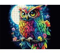 Puzzle luna gufo - Puzzle 1500 Pezzi per Adulti - Puzzles Giochi Rilassamento Intelligence - Bene Confezionamento Scatola - Stampa Alta Definizione Colori Brillanti - Puzzles Legno Impegnativi s7h-338