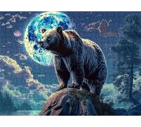 Puzzle luna Orso - Puzzle 3000 Pezzi per Adulti - Puzzles Giochi Rilassamento Intelligence - Bene Confezionamento Scatola - Stampa Alta Definizione Colori Brillanti - Puzzles Legno Impegnativi s7h-931