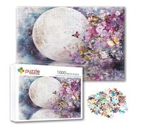 Puzzle Luna Puzzle 1000 Pezzi Fiore, Adulti e Adolescente Divertente Giocattolo per Giocare, Impegnativi Impossibile Jigsaw con Poster e Borsa Chiusa per Decorazioni Casa Parete, Regalo Donna Uomo P-7
