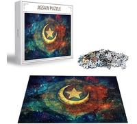 Puzzle Luna Puzzle 1500 Pezzi Jigsaw Adulti DIY Classici Gioco, Puzzles a Forma di Sogno, Giochi Rilassamento e Intelligence per Ragazzi da 14 Anni 87x57cm/1500 pcs con Scatola Regalo in Legno H-3595