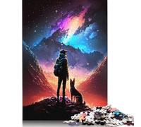 Puzzle "L'uomo e il suo cane, universo" - Puzzle rettangolare in cartone, regalo per bambini dai 12 anni in su, 1000 pezzi (75x50 cm)