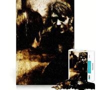 Puzzle "L'uomo silenzioso nello specchio" per adulti, 1000 pezzi, stimola la memoria, rilassante e divertente, taglio di alta qualità, regalo premuroso 38x52cm