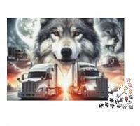 Puzzle Lupo 1000 Pezzi 70x50cm Riciclabile Convoglio Camion per Bambini Gioco Familiare Divertente Stimolante Idea Regalo Compleanno Bambino