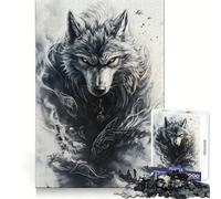 Puzzle "Lupo Alfa con Occhi Luminosi" da 1000 Pezzi per Adolescenti, Stimola la Pensiero, Evasione Consapevole, Bordi Precisi, Regalo di Natale (38x26cm)