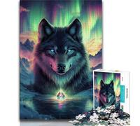 Puzzle lupo artico da 1000 pezzi per adulti, difficile da completare ma divertente e umoristico gioco educativo per compleanni 50x75cm