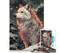Puzzle "Lupo bianco nella foresta innevata" da 1000 pezzi,gioco interattivo Think Boost,incastro perfetto,nessun pezzo si stacca,sfida cerebrale per la casa (50x75cm)