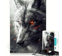 Puzzle "Lupo dallo sguardo penetrante" per adulti,1000 pezzi,gioco di abilità,taglio di precisione,sfida divertente per il tempo libero (38x26cm)