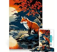 Puzzle "Lupo e Luna - Paesaggio" per ragazzi,1000 pezzi,gioco di abilità mentale,taglio laser per un incastro perfetto,momento di tranquillità ed esercizio mentale a casa (50x75cm)