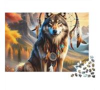 Puzzle Lupo e Sogni D'oro 1000 Pezzi Puzzle per Adulti Scena Naturale 52x38cm/1000pcs