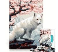 Puzzle Lupo in Fiore di Ciliegio da 1000 Pezzi - Gioco Cognitivo Divertente - Struttura a Incastro Precisa - Attività per Rafforzare il Senso di Famiglia e dei Cari (38x52cm)