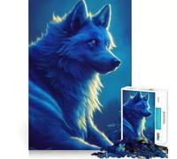 Puzzle Lupo Invernale,1000 pezzi,stimolante per la mente,divertente,senza sbavature,pezzi ben tagliati,gioco per le vacanze al chiuso (38x52cm)