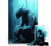Puzzle "Lupo mannaro nel bosco" per adulti,1000 pezzi,gioco di memoria e allenamento per la mente,taglio preciso,finitura di alta qualità,un modo coinvolgente per trascorrere il tempo libero (50x75cm)