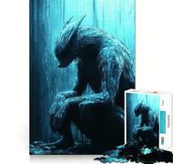 Puzzle "Lupo mannaro nel bosco" per adulti,1000 pezzi,gioco di memoria e allenamento per la mente,taglio preciso,finitura di alta qualità,un modo coinvolgente per trascorrere il tempo libero (38x52cm)