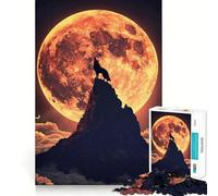 Puzzle Lupo Montagna Colorata 1000 Pezzi Gioco Stimolante per la Mente Gioco a Incastro Perfetto Senza Spazi Perfetti Intrattenimento Accogliente in Casa per Tutti (50x75cm)