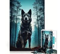 Puzzle "Lupo nel bosco" da 1000 pezzi esercizio mentale divertente,incastro perfetto,pezzi precisi,un modo coinvolgente per passare il tempo libero (38x52cm)