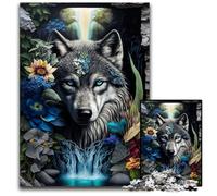 Puzzle "Lupo nella giungla Mandala" da 1000 pezzi per adulti. Puzzle per adulti perfetti per il divertimento in famiglia durante le vacanze, 50x75CM/19,68x29,52 pollici.