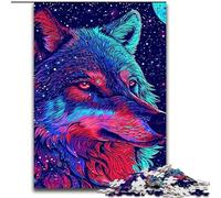 Puzzle "Lupo nella Luna" da 1000 pezzi per adolescenti, giocattoli avvincenti che stimolano l'intelligenza cerebrale, regali di compleanno per bambini dai 14 anni in su (26x38cm)