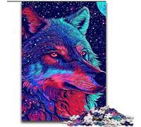 Puzzle "Lupo nella Luna" da 1000 pezzi per adolescenti, regali, giocattolo educativo, divertenti giochi per famiglie, arredamento unico per la casa (50x75cm)