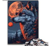 Puzzle "Lupo nella Luna" da 2000 pezzi per adulti, gioco stimolante, ogni pezzo è unico - gioco stimolante e divertente per tutta la famiglia (70x100cm)