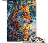 Puzzle "Lupo nella neve" per adolescenti, 1000 pezzi, un'offerta difficile e stimolante, un regalo per tutta la famiglia (50x75cm)