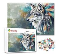 Puzzle Lupo Puzzle 2000 Pezzi Animale, Adulti e Adolescente Divertente Giocattolo per Giocare, Impegnativi Impossibile Jigsaw con Poster e Borsa Chiusa per Decorazioni Casa Parete, Regalo Donna B-0