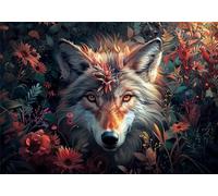 Puzzle Lupo Puzzle 3000 Pezzi Fiore Jigsaw Legno, Classici per Adulti DIY Gioco da Sfida si adattano perfettamente tra loro lettere sul retro Jigsaws for Kids and Adults Age 14 Years Regalo U-286