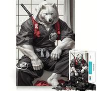 Puzzle Lupo Samurai Katana 1000 Gioco di logica e pensiero creativo Taglio esperto Artigianato Momento di tranquillità Esercizio mentale da fare a casa (50x75cm)
