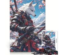Puzzle Lupo Samurai Sotto i Ciliegi in Fiore per Ragazzi, 1000 Pezzi, Gioco di Memoria, Leggero, Distraente, A Incastro Solido, Regalo per le Vacanze (50x75cm)