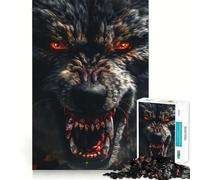Puzzle Lupo Selvaggio da 1000 pezzi per adulti,gioco per potenziare la memoria,taglio di qualità professionale,attività di gruppo emozionante (38x52cm)