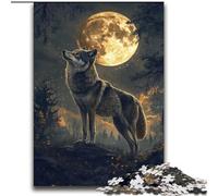 Puzzle "Lupo sotto la luna" da 2000 pezzi per adolescenti, gioco stimolante, ideale come regalo per tutta la famiglia (70x100cm)