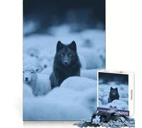 Puzzle "Lupo tra le pecore" per ragazzi, 1000 pezzi, stimolante per la memoria, morbido, con incastro a pressione, ideale per le vacanze (38x52cm)